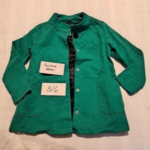 Gymboree girls size 5/6 green button up from Fancy Dalmatian line Ponte jacket